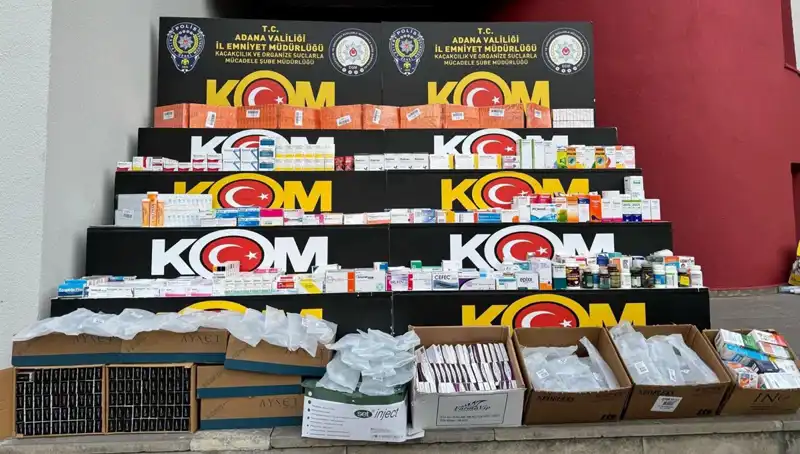 Adana'da Yasadışı İlaç Operasyonu: 500 Bin TL Değerinde İlaç Ele Geçirildi